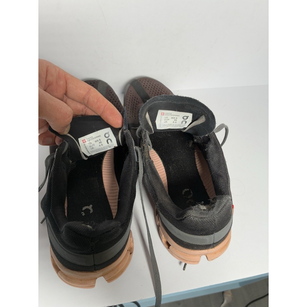 On Running Cloudswiss Shoes Women's US 8.5 Black Peach CloudTec Runners - Picture 9 of 9